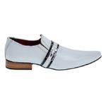 Sapato Masculino Italiano Em Couro Le Chiq Branco Ref: 101 Branco - Outlet