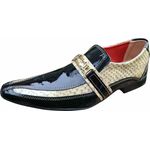 Sapato Masculino Italiano em Couro Social Executivo Preto Modern Bico Fino Ref: 1163 Preto Preto