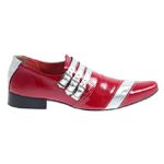 Sapato Masculino Italiano Em Couro Orwell Vermelho Ref: 142 Vermelho