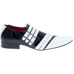 Sapato Masculino Italiano Em Couro Strips Branco Ref: 148 Branco