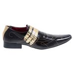 Sapato Masculino Italiano Em Couro Rio Black Preto Ref: 177 Preto