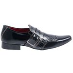 Sapato Masculino Italiano Em Couro Black Global Ref: 201 