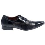 Sapato Masculino Italiano Em Couro Telles Preto Ref: 250 Preto