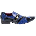 Sapato Masculino Italiano Em Couro Friedrich Azul Ref: 261 Azul