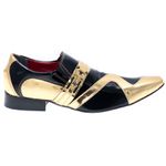 Sapato Masculino Italiano Em Couro Kant Dourado Ref: 265 Dourado