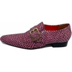 Sapato Masculino Italiano Em Couro Papillon Mocassim Ref: 305 Vermelho Vermelho
