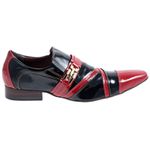 Sapato Masculino Italiano Em Couro Conect Vermelho Ref: 309 Vermelho