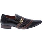 Sapato Masculino Italiano Em Couro Bowl Preto Ref: 323 Preto