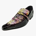 Sapato Masculino Em Couro Social Executivo Cobra Roxo Tange Veneza Collection Ref: 7032 Roxo