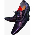 Sapato Masculino Italiano Em Couro Roxo Nihil Ref: M1129 Roxo Outlet