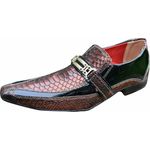 Sapato Masculino Italiano em Couro Cobre Nobel Ref: 1165 Laranja