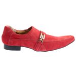 Sapato Masculino Italiano Em Camurça Vermelho