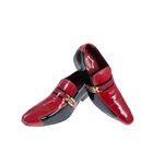 Sapato Masculino Italiano Em Couro Vermelho Social Cano Baixo Executivo