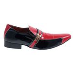 Sapato Masculino Italiano Em Couro Vermelho Social Cano Baixo Executivo