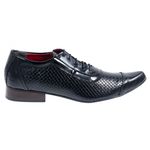Sapato Masculino Italiano Em Couro Preto Trice