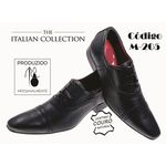 Sapato Masculino Italiano Em Couro Preto Fosco Oxford