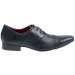 Sapato Masculino Italiano Em Couro Preto Fosco Oxford