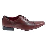 Sapato Masculino Italiano Em Couro Marrom Rustico Oxford
