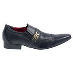 Sapato Masculino Italiano Em Couro Preto Fosco Design Veneza Ref: 218