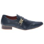 Sapato Masculino Italiano Em Couro Preto Fosco Frizado