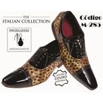 Sapato Masculino Italiano Em Couro Onça Envernizado