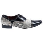 Sapato Masculino Italiano Em Couro Cobra Natural Ref: 297