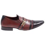 Sapato Masculino Italiano Em Couro Marrom Rustico