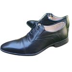 Sapato Masculino Italiano Em Couro Oxford - Preto - Black Ballad