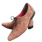 Sapato Masculino Italiano Em Couro Oxford - Marrom - Soft Brown