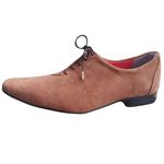 Sapato Masculino Italiano Em Couro Oxford - Marrom - Soft Brown