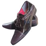 Sapato Masculino Italiano Em Couro Oxford - Marrom - Brown Venice