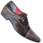 Sapato Masculino Italiano Em Couro Oxford - Marrom - Brown Venice