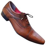 Sapato Masculino Italiano Em Couro Oxford - Marrom - Brown Horse