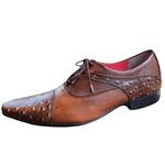 Sapato Masculino Italiano Em Couro Oxford - Marrom - Brown Hive