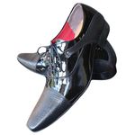 Sapato Masculino Italiano Em Couro Evernizado Oxford - Preto - Black Soldier