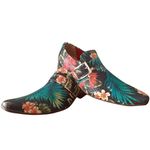 Sapato Masculino Italiano Em Couro Social Executivo Em Couro Preto Floral