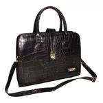 Bolsa Feminina Notebook Em Couro Multicor Croco Business Woman Whitesnake Ref: 1213