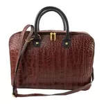 Bolsa Feminina Notebook Em Couro Multicor Croco Business Woman Crocsnake Ref: 706