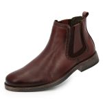 Bota Masculina Em Couro Marrom Verniz Marrom Ref: 49 Flex