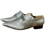 Sapato Masculino Italiano Em Couro Prata Croko Brilho Stars Ref: D980 Outlet