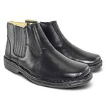 Bota Masculina Italiana Executiva em Couro Preto Verniz Ref: 175PE