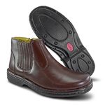 Bota Masculina Italiana Executiva em Couro Café Verniz Ref: 175CA