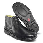 Bota Masculina Italiana Executiva em Couro Preto Verniz Ref: 175PE