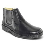 Bota Masculina Italiana Executiva em Couro Preto Verniz Ref: 175PE