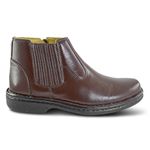 Bota Masculina Italiana Executiva em Couro Café Verniz Ref: 175CA