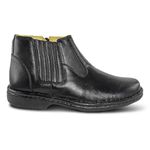 Bota Masculina Italiana Executiva em Couro Preto Verniz Ref: 175PE