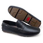 Mocassim Masculino Italiano Executivo em Couro Preto Verniz Ref: 402PE