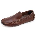 Mocassim Masculino Italiano Executivo em Couro Conhaque Verniz Ref: 402CO