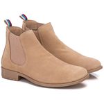 Bota Masculina Italiana Executiva em Couro Areia Verniz Ref: PN1777AR