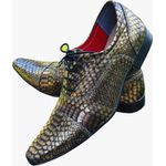 Sapato Masculino Italiano Em Couro Much Mocassim Ref: M1133 Dourado Dourado